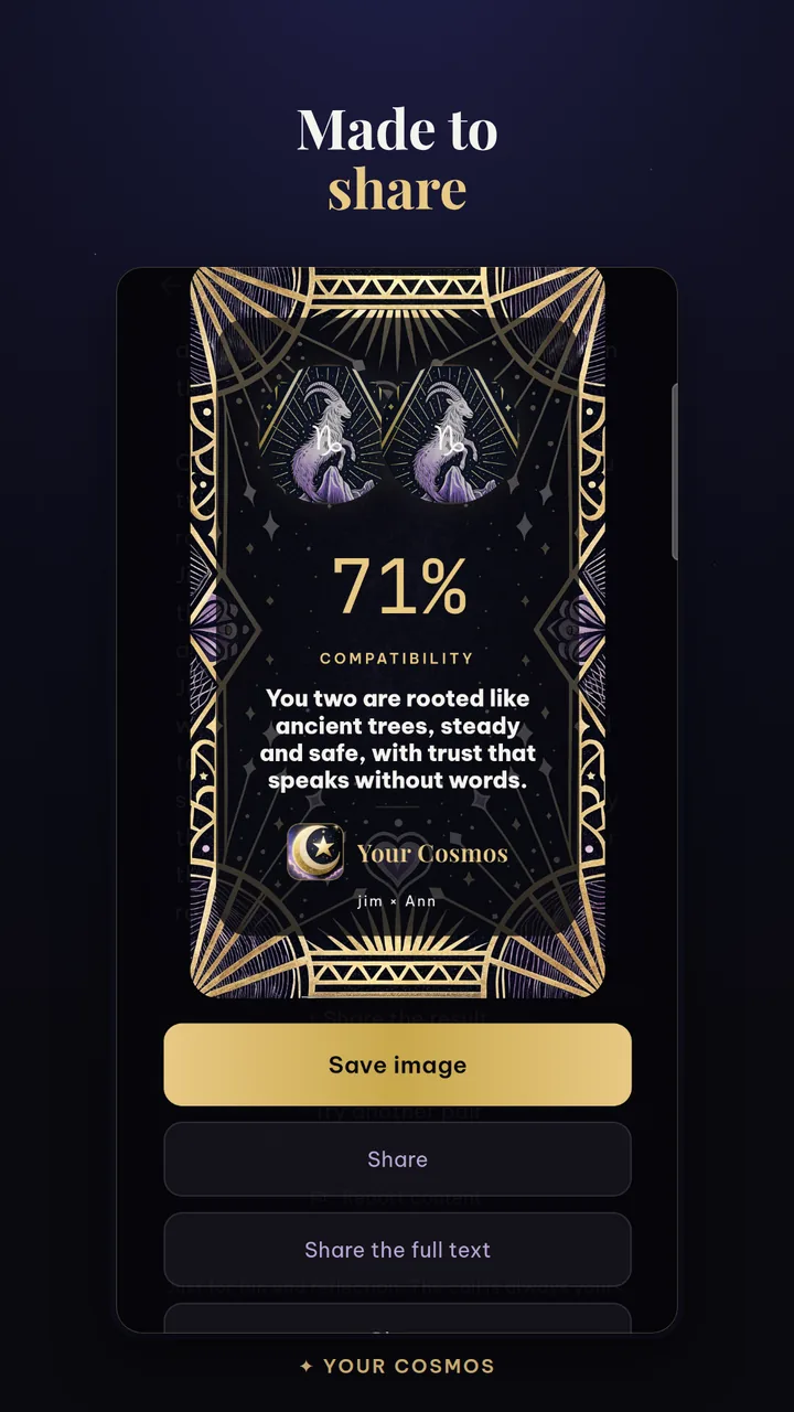 Beautiful share cards